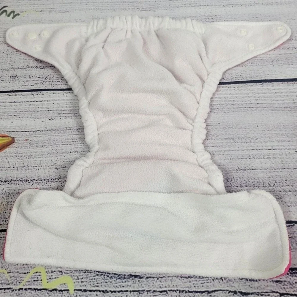 Charlie Banana‎ Baby Reusable Cloth Diaper One-Size Hot Pink w/ 5pk Inserts